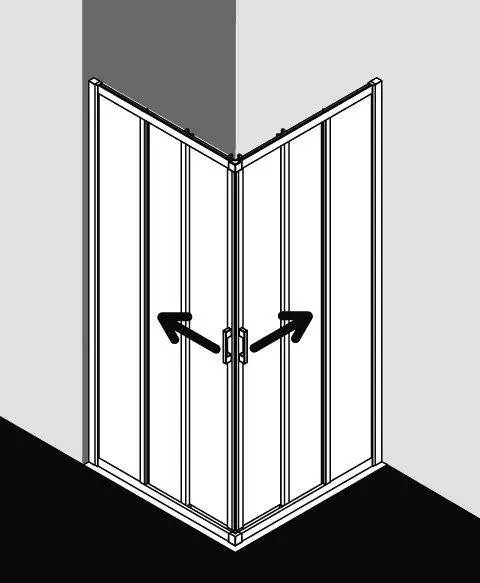 Kermi LIGA Eckeinstieg 3-teilig Gleittüren - Halbteil LI E3R/L-LIE3L075181AKM Kermi LIGA Eckeinstieg 3-teilig Gleittüren - Halbteil LI E3R/L-LIE3L075181AKM