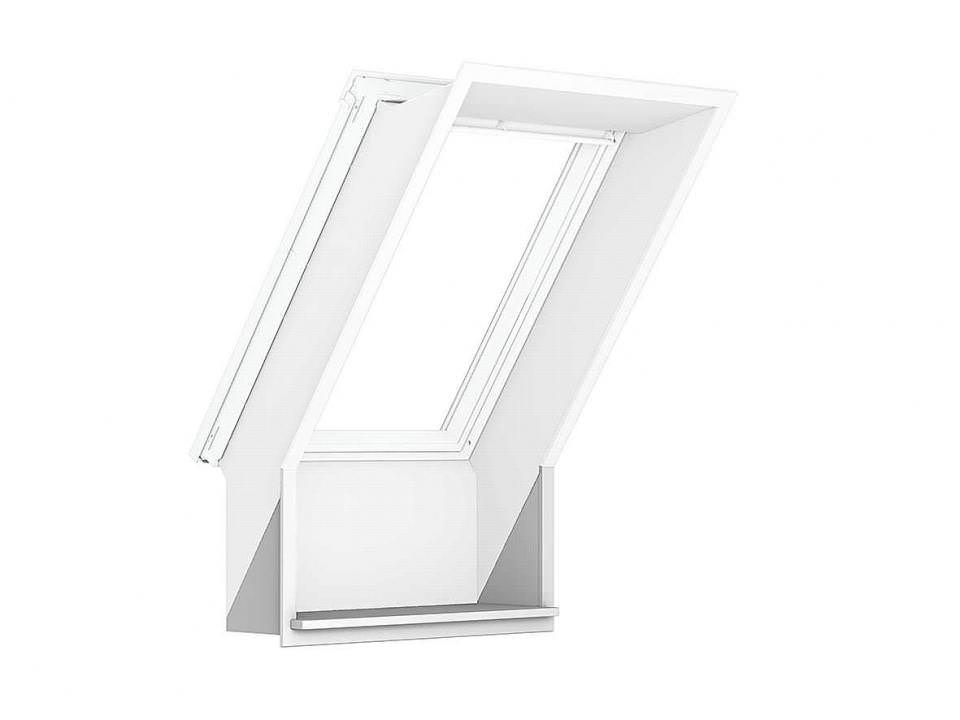 VELUX LEI 2000 Zusatzelement Abseite Kunststoff weiß inkl. Dampfsperrschürze BBX-LEICK002000M