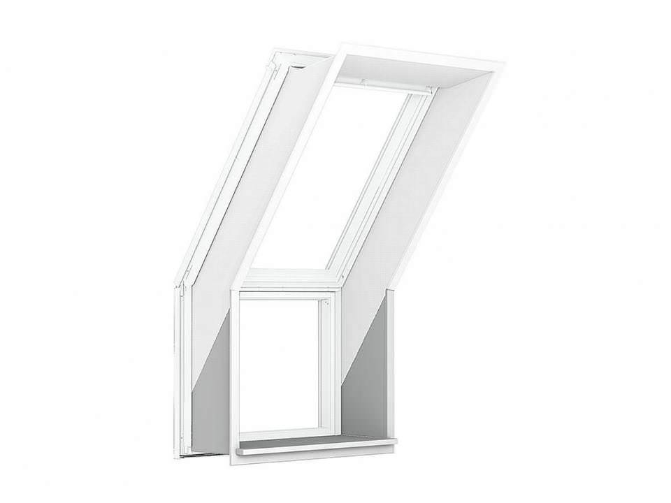 VELUX LVI 2000 Innenfutter-Zusatzelement WAND 30 cm Kunststoff weiß inkl. Dampfsperrschürze BBX-LVIMK002000M