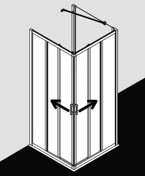 Kermi LIGA Eckeinstieg 3-teilig Gleittüren - Halbteil LI E3R/L-LIE3L075181AKM Kermi LIGA Eckeinstieg 3-teilig Gleittüren - Halbteil LI E3R/L-LIE3L075181AKM