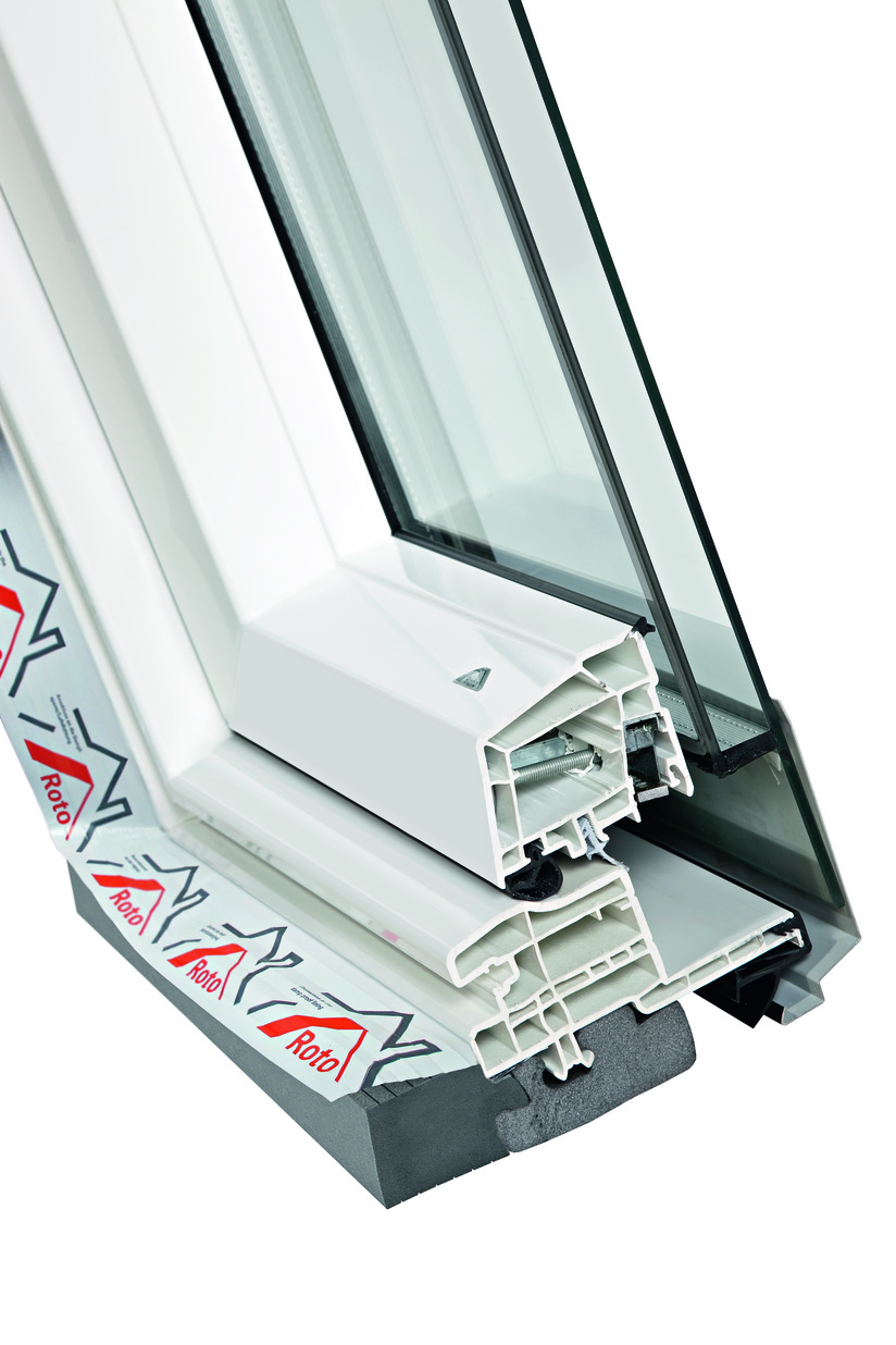 Roto Designo RotoTronic Schwingfenster R6 Kunststoff-807579M Fenster, Architektur, Gebäude, Dachfenster