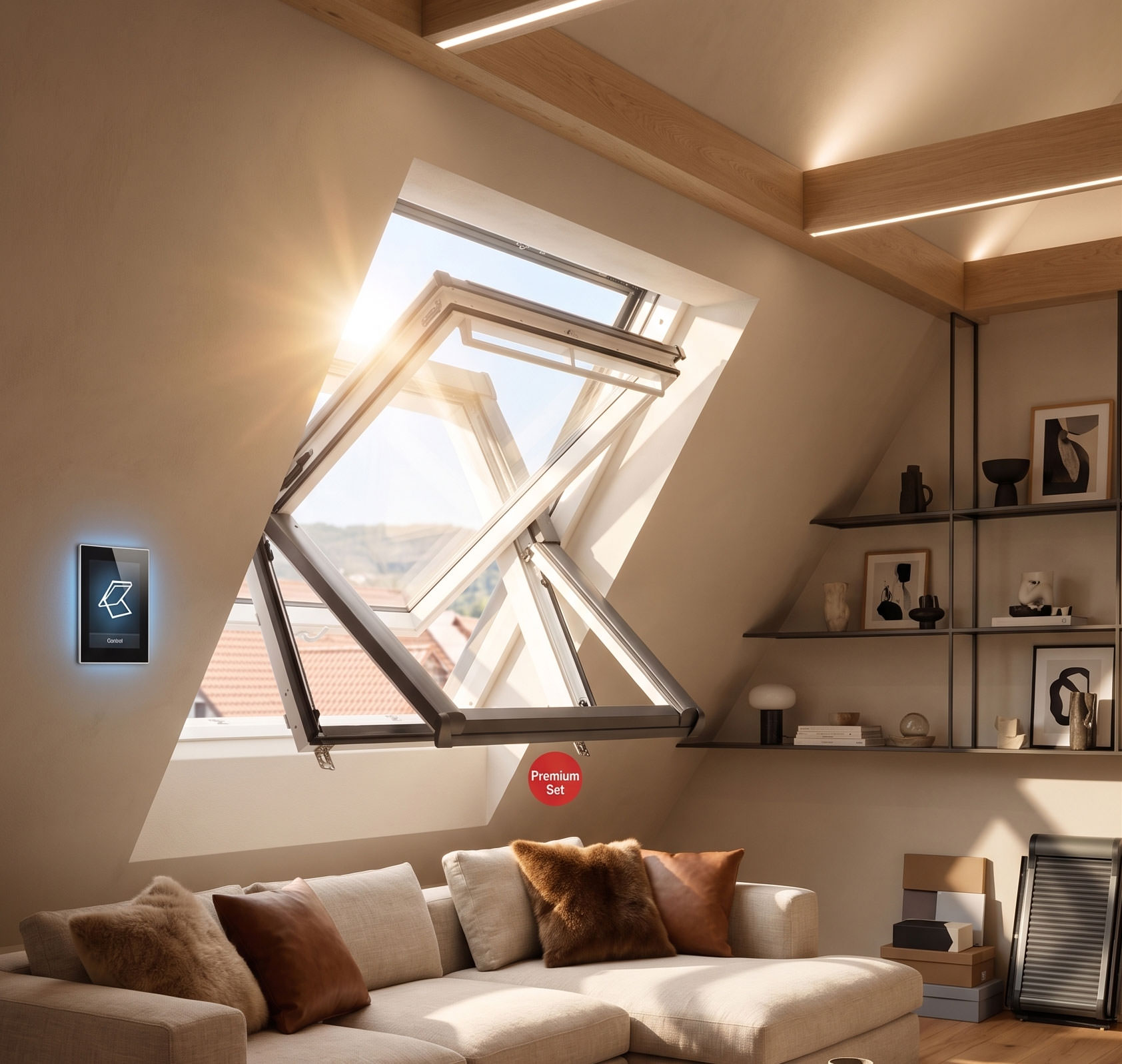 Neues VELUX 230V Elektro-Schwingfenster mit Smart Home Busanschluss